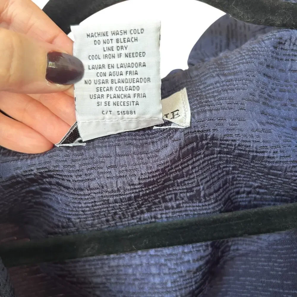 David & Nicole Navy Blue Ruffle Collar Dress Size 10 - Picture 3 of 7